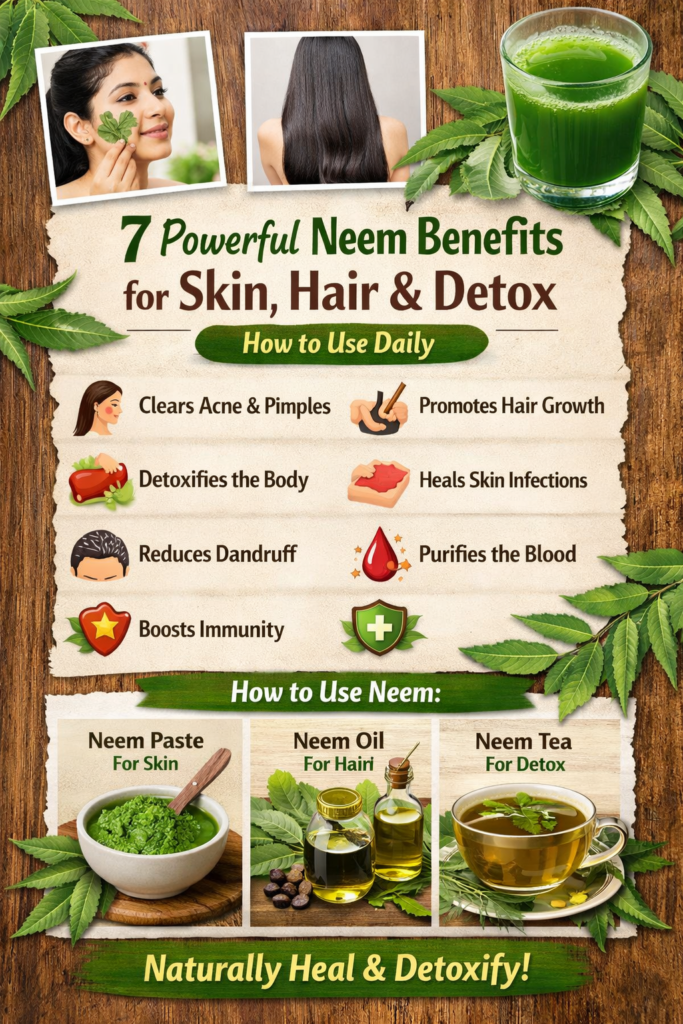Neem benefits for skin and hair
