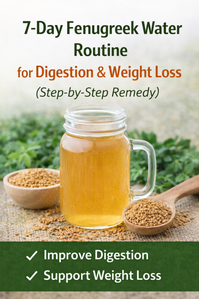 fenugreek water routine for digestion & weight loss