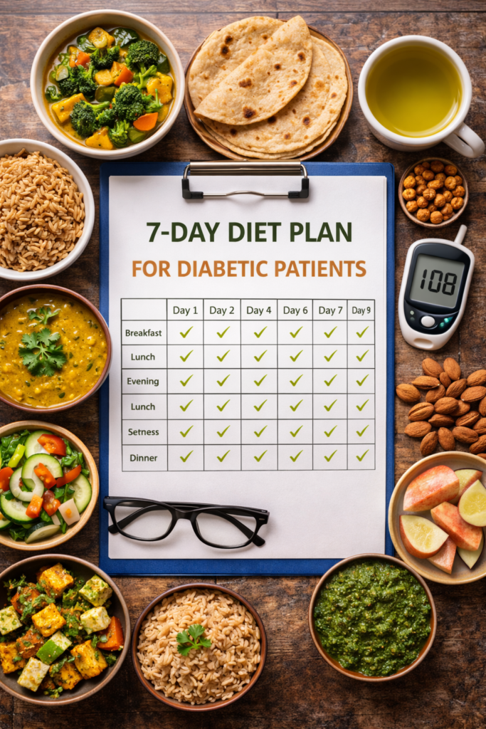 7 day diet plan for diabetic patients indian meals