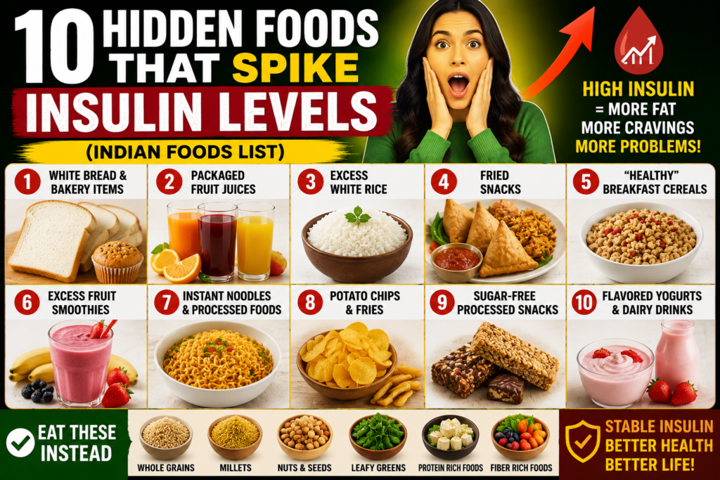 hidden foods that spike insulin levels unhealthy indian foods list