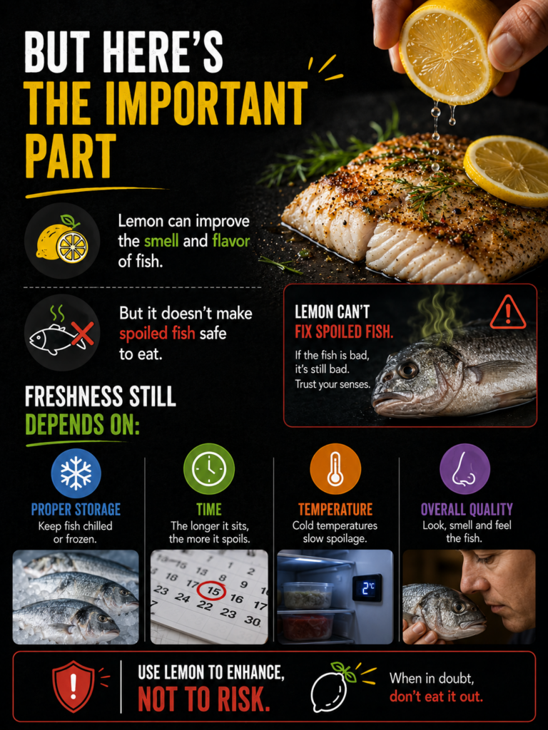 Lemon cannot make spoiled fish safe