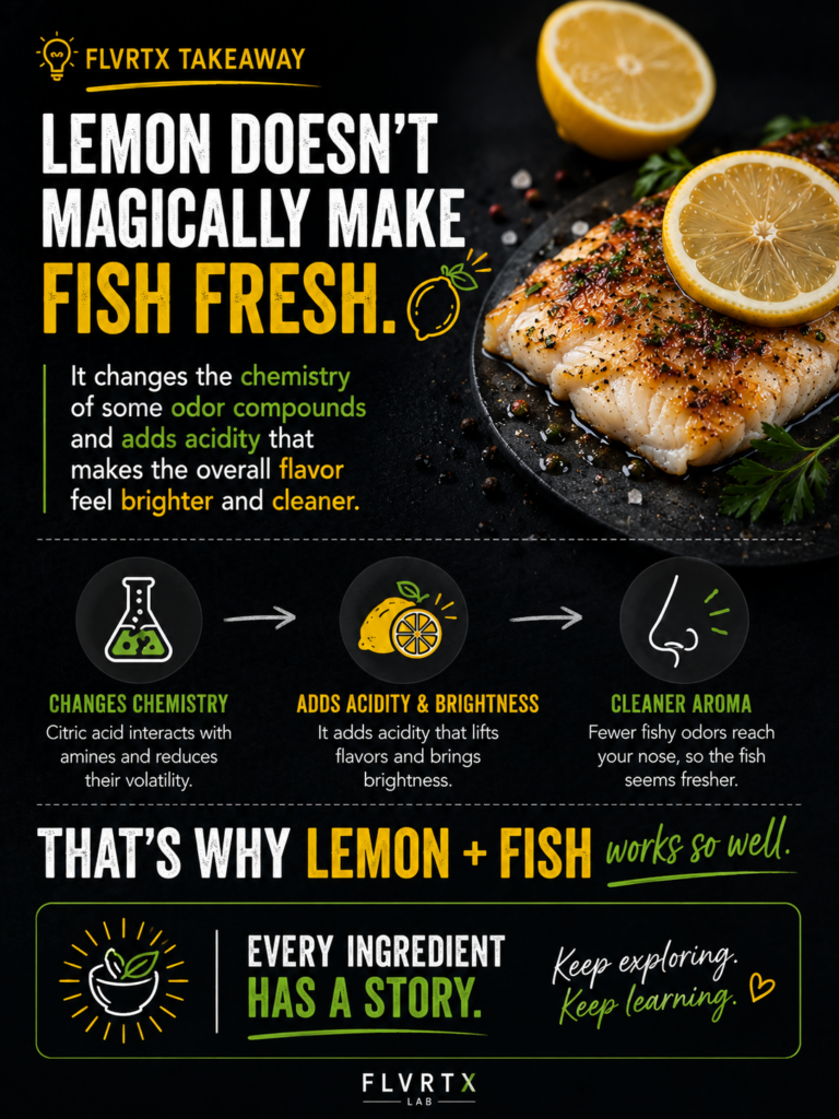 Lemon and fish flavor science